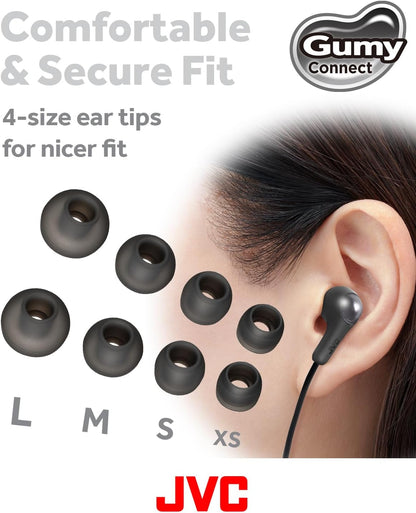 JVC HA-FR9UC-B Gumy Connect USB-C Earphones Microphone