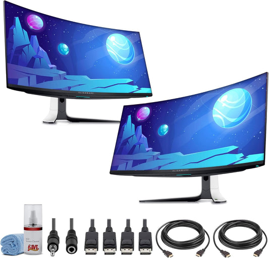 Dell AW3423DW: 2x Alienware 34" Curved Gaming Monitor Bundle
