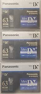 Panasonic MDV60DU3-274 MiniDV Video Tape Cassettes, 3-Pack