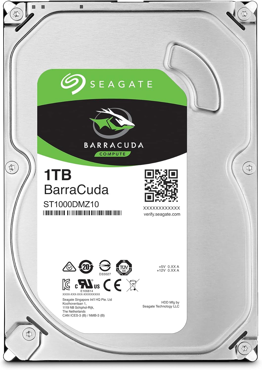 Seagate ST1000DM010 BarraCuda 1TB 7200 RPM HDD