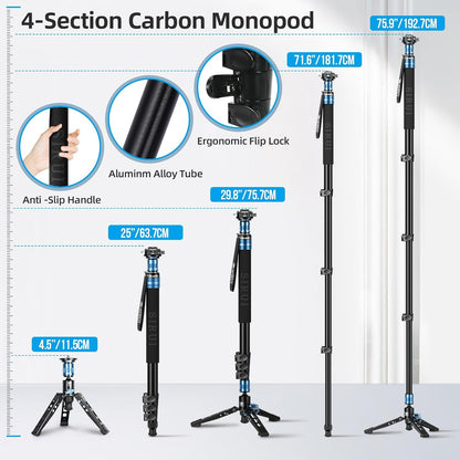 Sirui AM-404FL+QC-55 Monopod Feet Quick Release Plate
