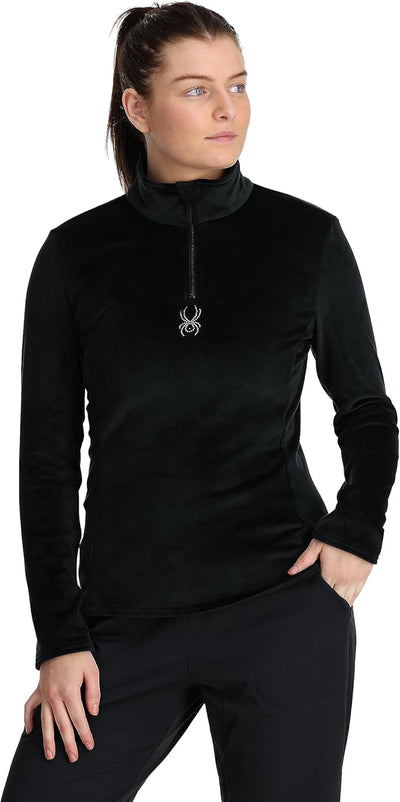 Spyder 38B125310 Women's Shimmer Bug Half Zip T-Neck Base Layer