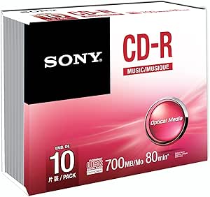 Sony 10CRM80R CD-R Audio 80 Minute 10-Pack
