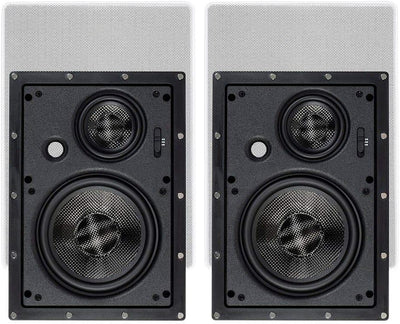 Monoprice 134199 Carbon Fiber In-Wall Speakers 6.5-Inch Pair