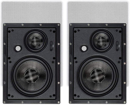 Monoprice 134199 Carbon Fiber In-Wall Speakers 6.5-Inch Pair