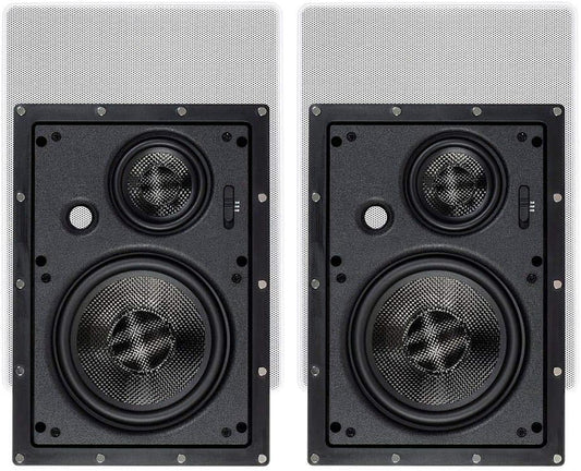 Monoprice 134199 Carbon Fiber In-Wall Speakers 6.5-Inch Pair