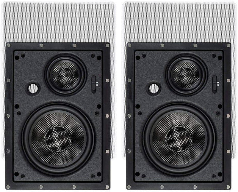 Monoprice 134199 Carbon Fiber In-Wall Speakers 6.5-Inch Pair — main product image