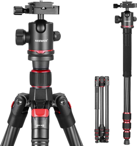 Neewer 10081590@@##1 66" Carbon Fiber Camera Tripod