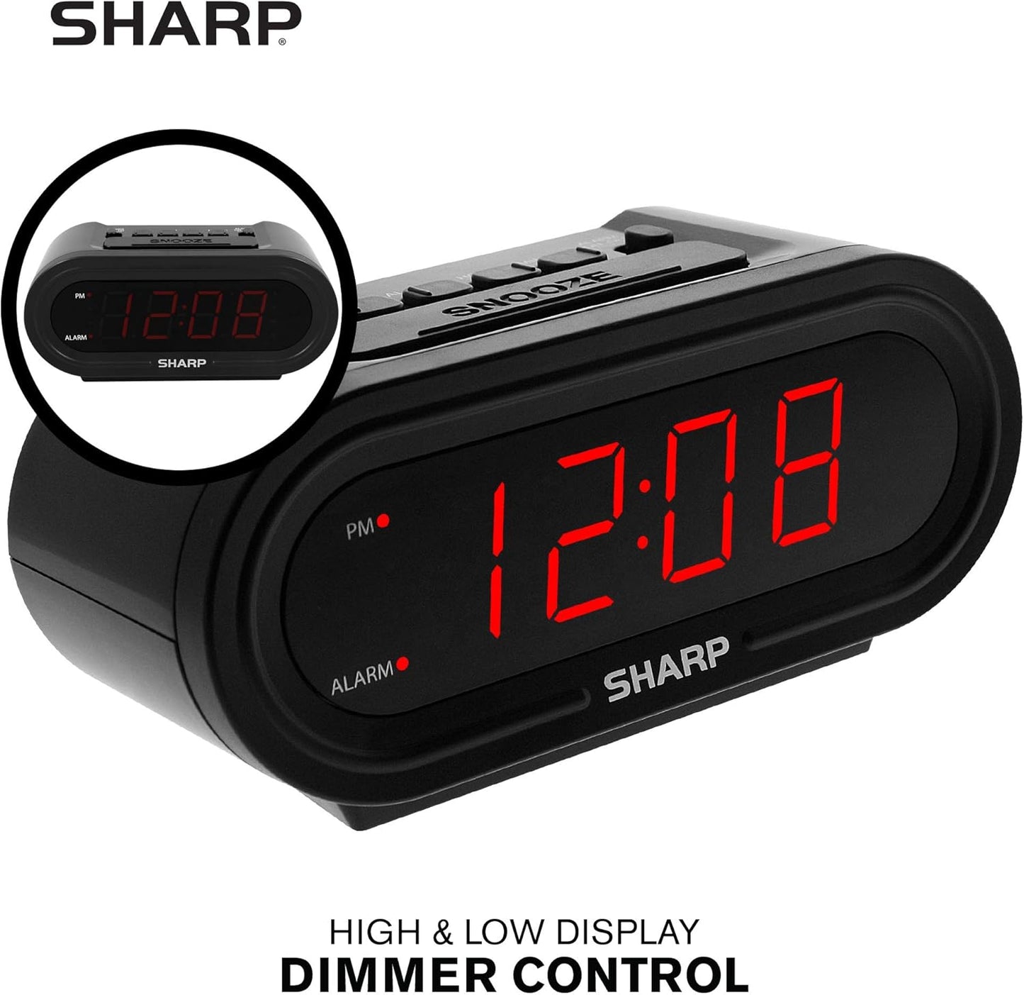 Sharp Accuset Digital Alarm Clock Automatic Time Setting