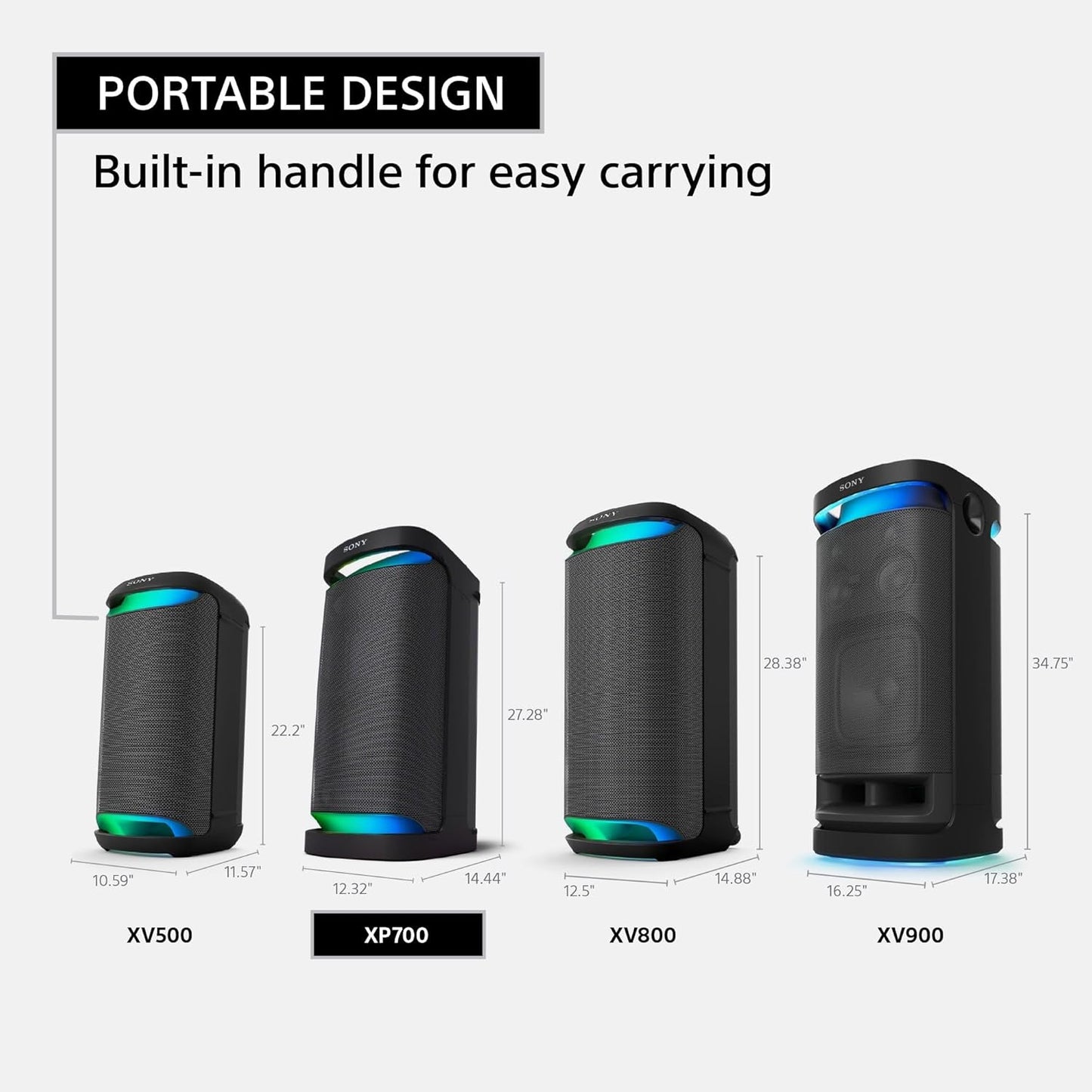 Sony SRSXP700 X-Series Wireless Portable Bluetooth Party Speaker