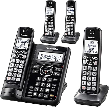 Panasonic KX-TGF544B Cordless Phone 4 Handsets