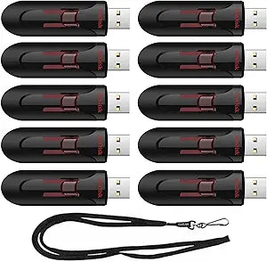 SanDisk SDCZ600-032G 32GB Cruzer Glide USB 3.0 10-Pack + Lanyard