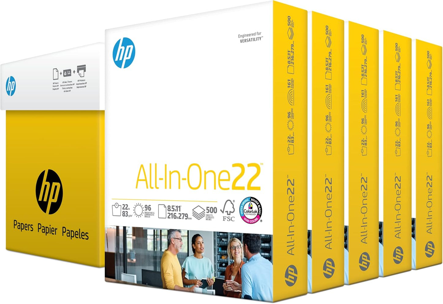 HP 207000C All-In-One Paper: 8.5x11, 22lb, 5 Ream Case