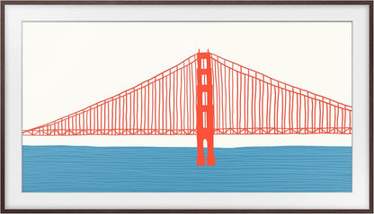 Samsung SAMSUNG (2021 50" Modern Brown Frame Bezel