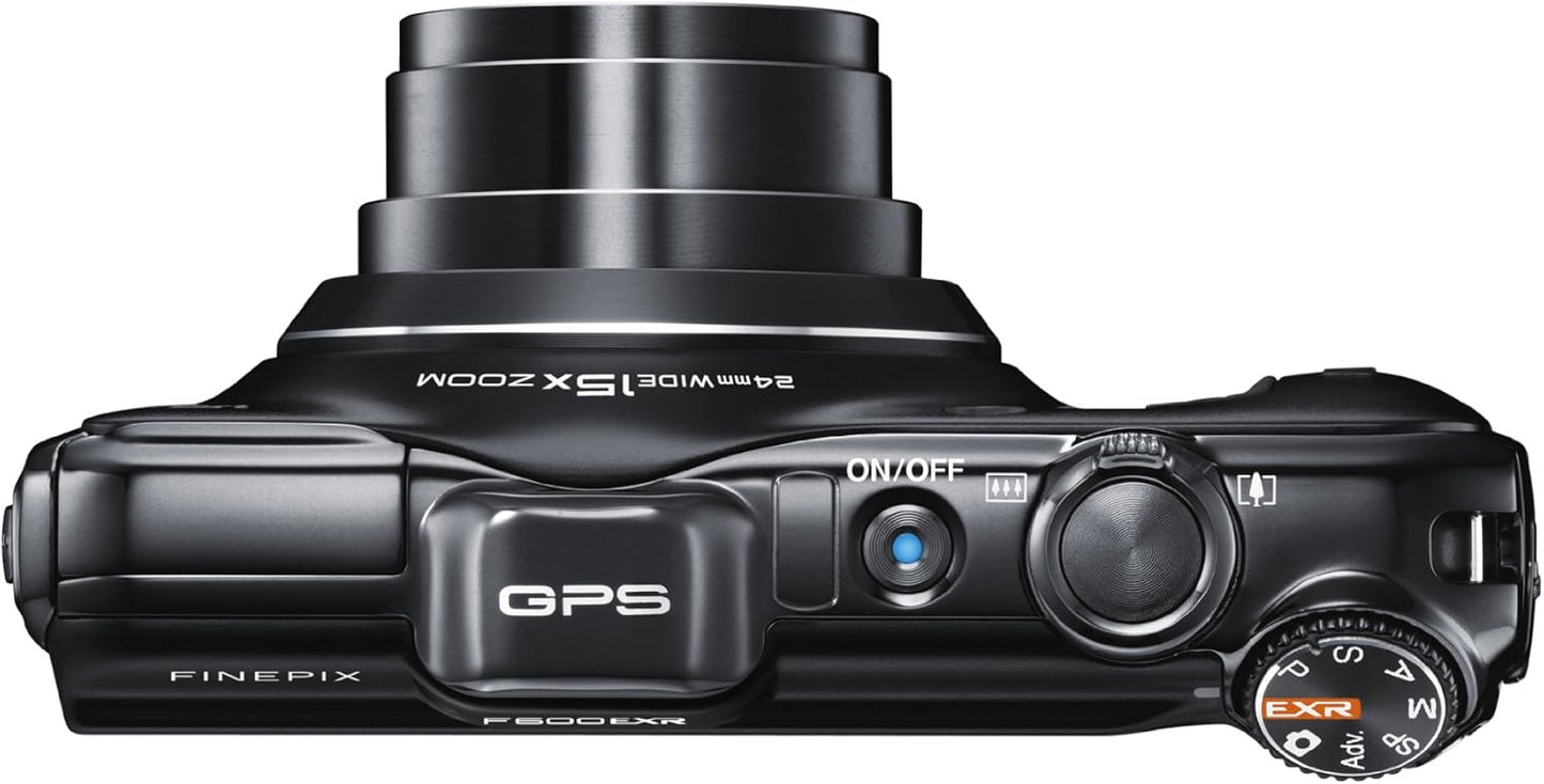 Fujifilm F600EXR 16MP Digital Camera 15x Zoom Black