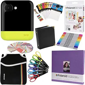 Polaroid AMZPOPK2Y POP Instant Camera Yellow Bundle with Zink Paper