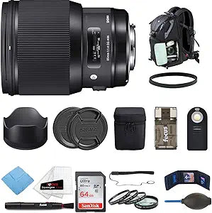 Sigma 85mm f/1.4 Art Lens Canon EF Bundle