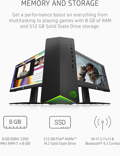 HP TG01-2022 Pavilion Gaming Desktop Ryzen 3 RX 5500 512GB SSD