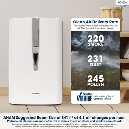 Sharp KC-860U Air Purifier Humidifier HEPA Large Room