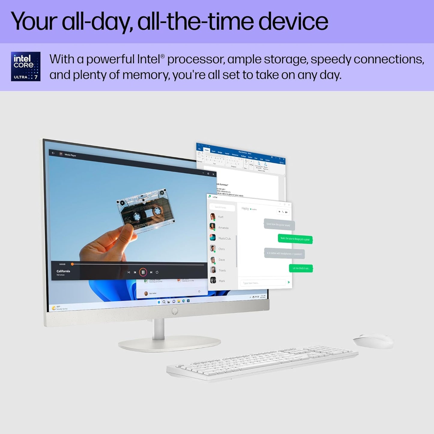 HP 27-cr1057c All-in-One Desktop Ultra 7 Touchscreen
