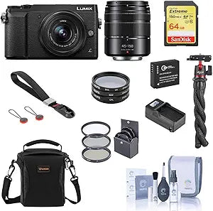Panasonic Lumix GX85 Mirrorless Camera Lens Bundle