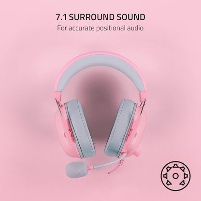 Razer BlackShark V2 X Quartz Pink Gaming Headset (Renewed)