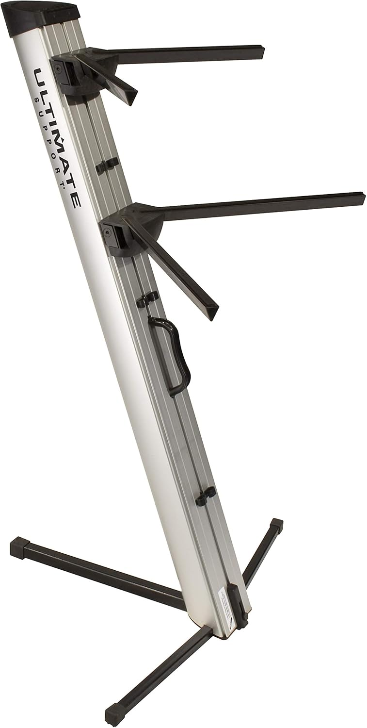 Ultimate Support AX48PROSILVER APEX Silver Keyboard Stand — main product image