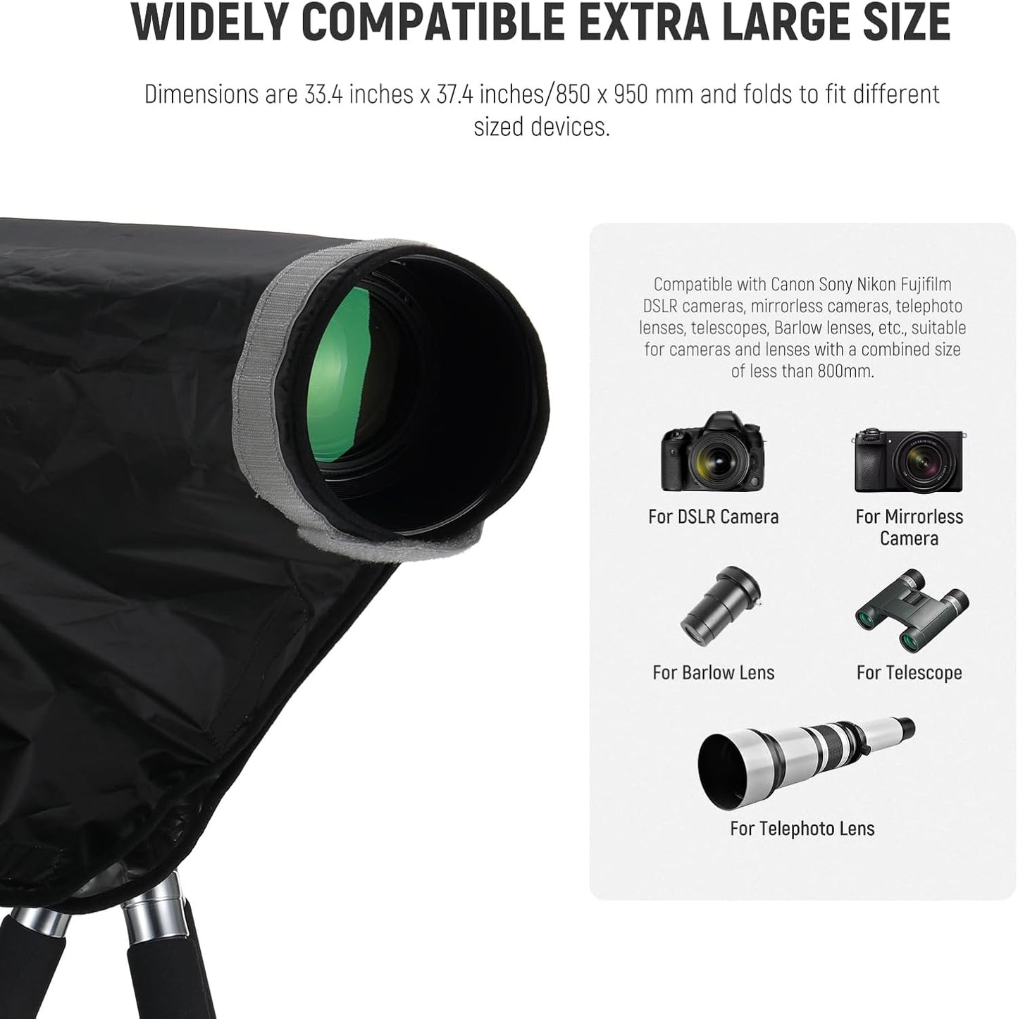 Neewer 10103311 2-in-1 Camera Rain Cover & Reflector - Large