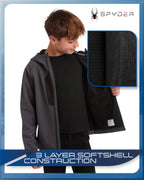 Spyder B SPYDER S SHELL JKT Boys' Fleece Lined Water Resistant Softshell Jacket