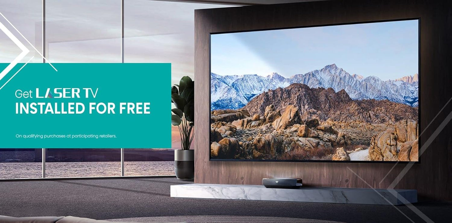 Hisense Trichromal Laser TV 120" ALR Screen Bundle + Install