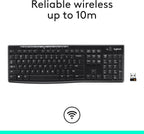 Logitech 920-003051 K270 Wireless Keyboard Long Battery Life