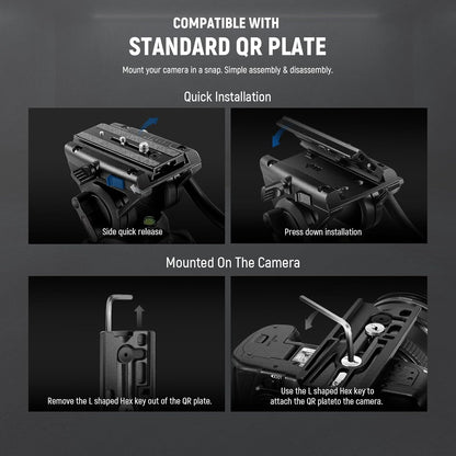 Neewer Professional Camera Monopod with Fluid Head