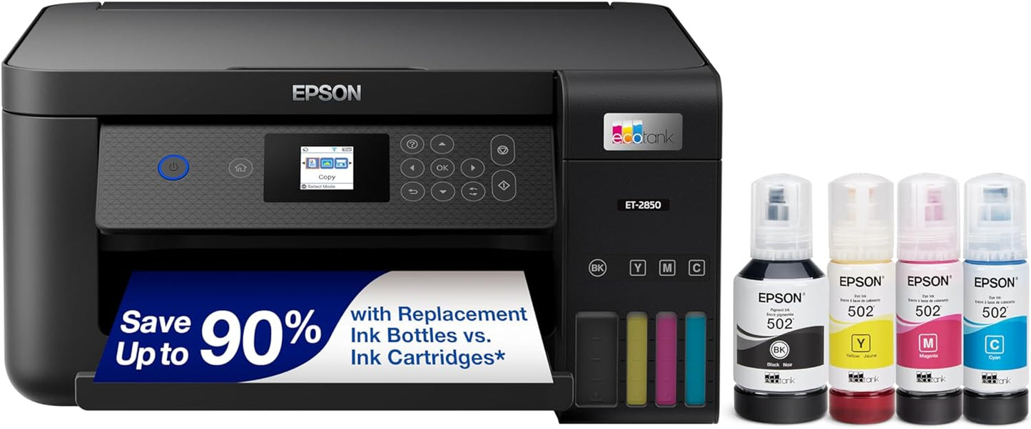 Epson ET-2850 Black EcoTank Wireless Printer