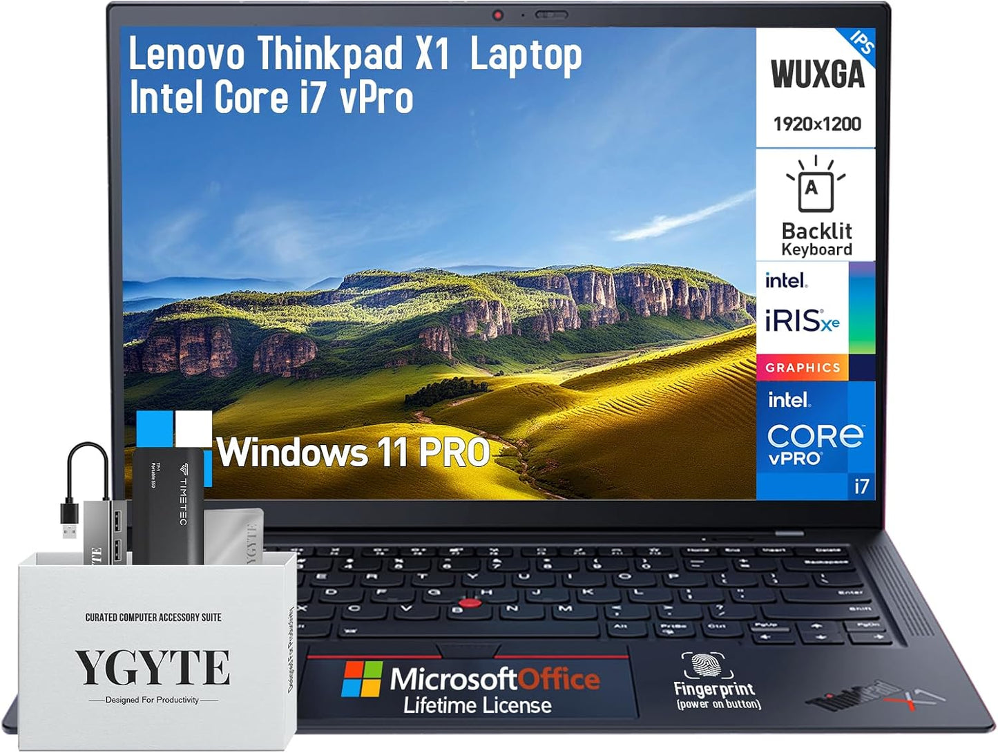 Lenovo Thinkpad X1 Carbon 1185G7 14" WUXGA Laptop i7