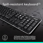 Logitech 920-003051 K270 Wireless Keyboard Long Battery Life