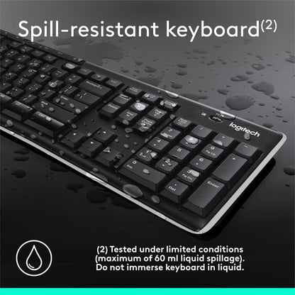 Logitech 920-003051 K270 Wireless Keyboard Long Battery Life