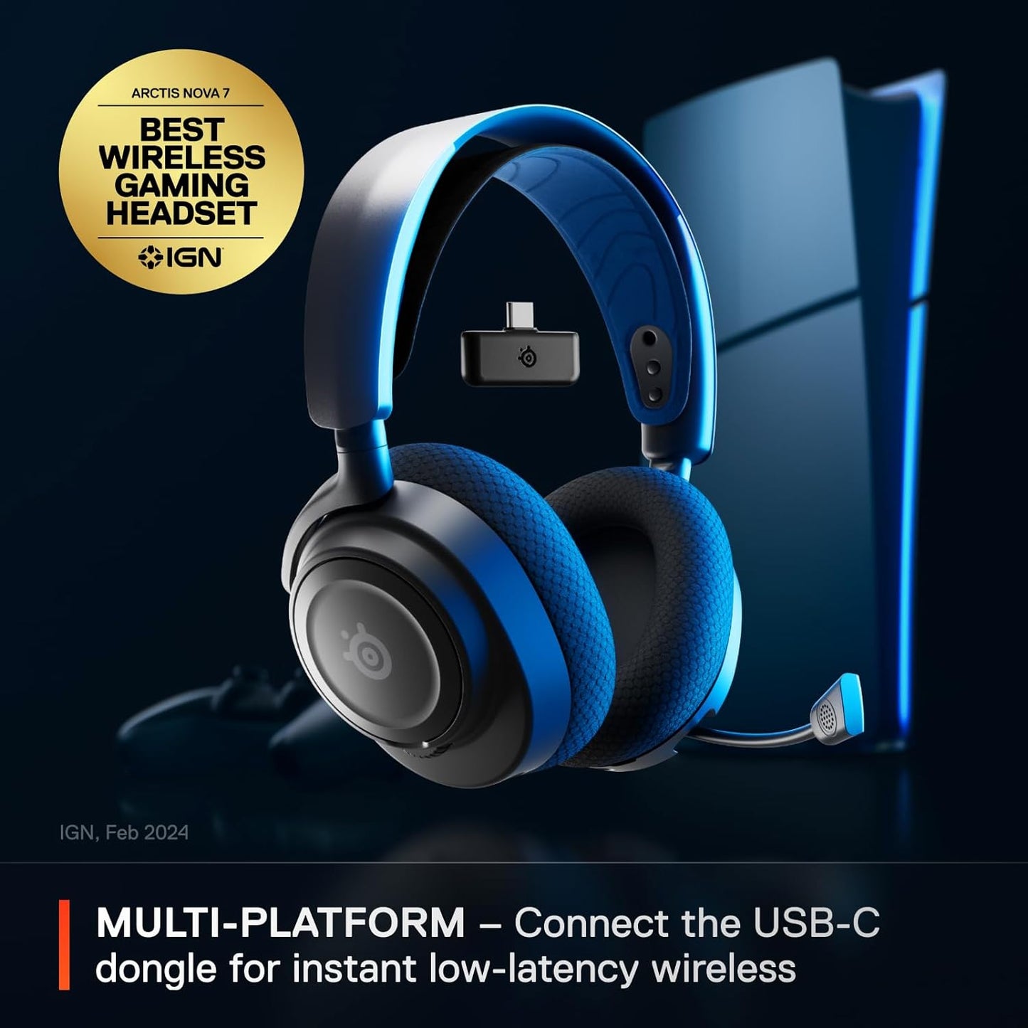 SteelSeries 61559 Arctis Nova 7P Wireless Gaming Headset