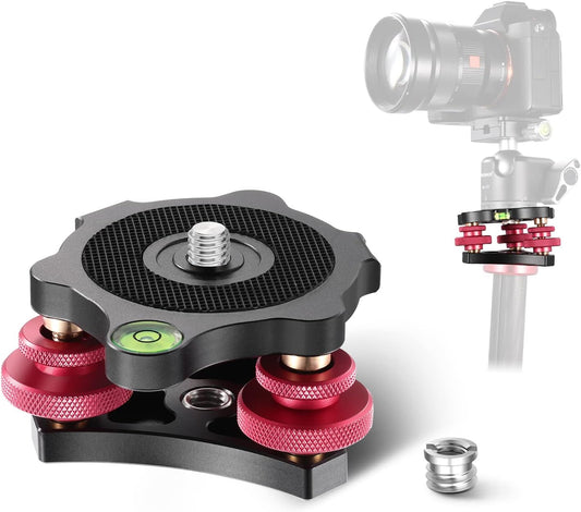 NEEWER LP64 Tripod Head Leveling Base Camera Leveler
