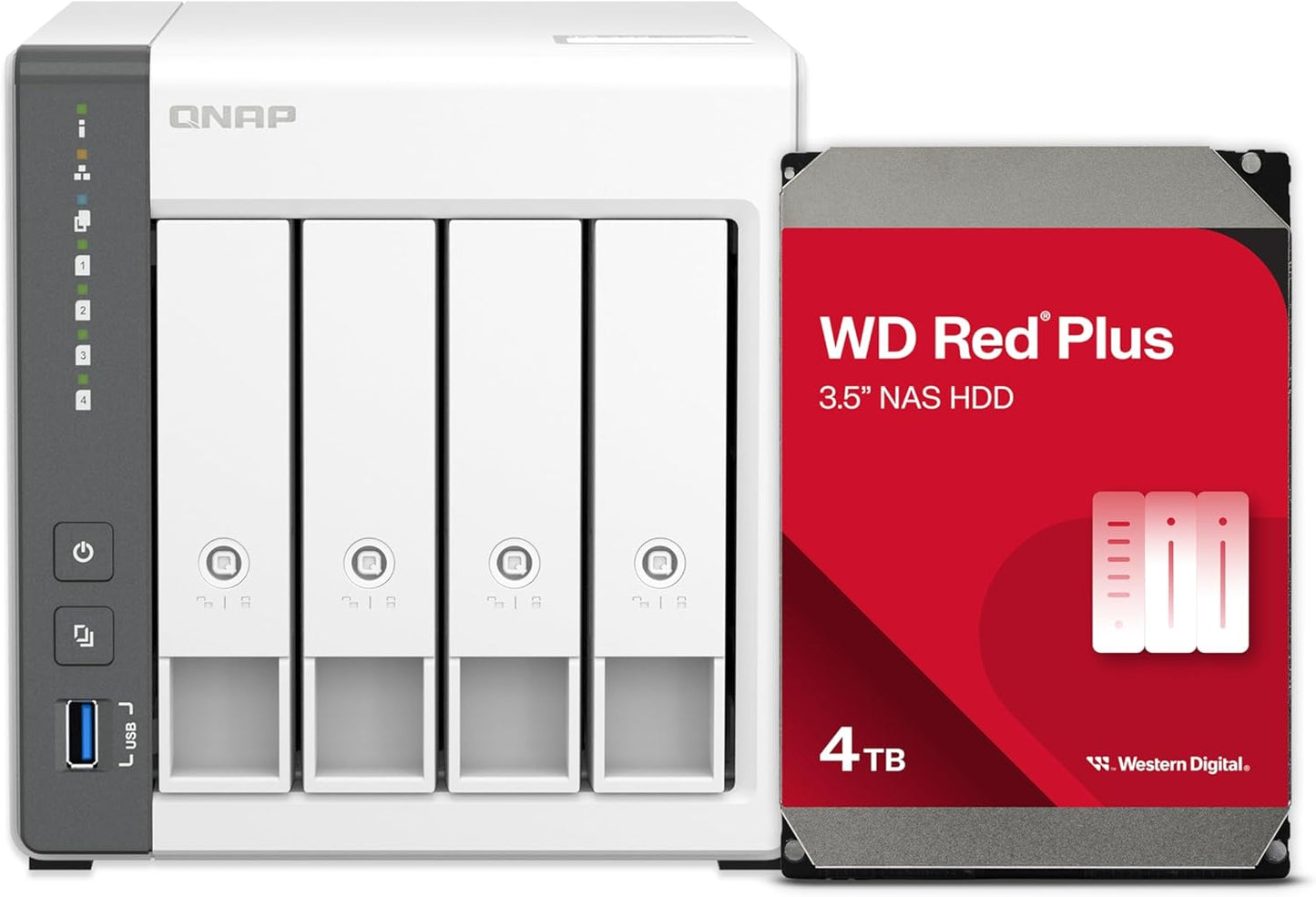 QNAP TS-433-4G 12TB NAS RAID 5 Preconfigured