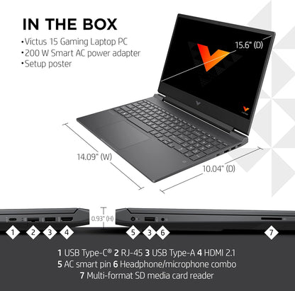 HP 7H9Y7UA#ABA Victus 15 i7 RTX 4050 Gaming Laptop