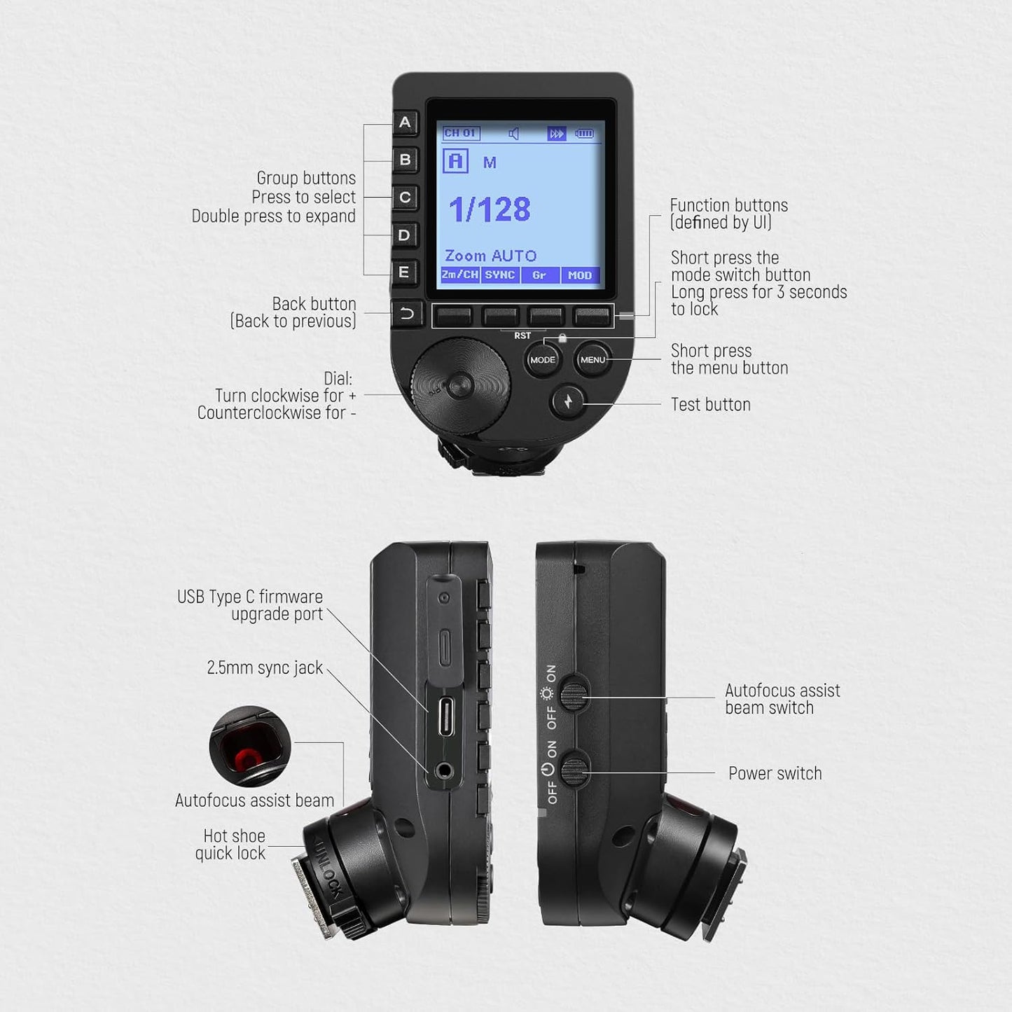 Neewer 10101821 QPRO-N TTL Wireless Flash Trigger