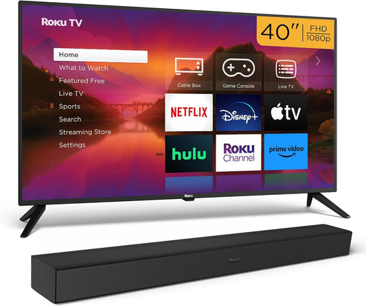 Roku 40" Select Series Smart TV & Soundbar Bundle