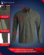 Spyder Men's Button Down Long Sleeve Tech Shirt