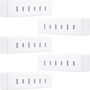 GE 56217 3-Outlet Polarized Wall Tap 5-Pack