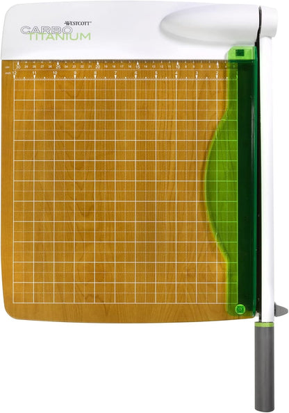 Westcott 16717 12-Inch CarboTitanium Guillotine Paper Cutter
