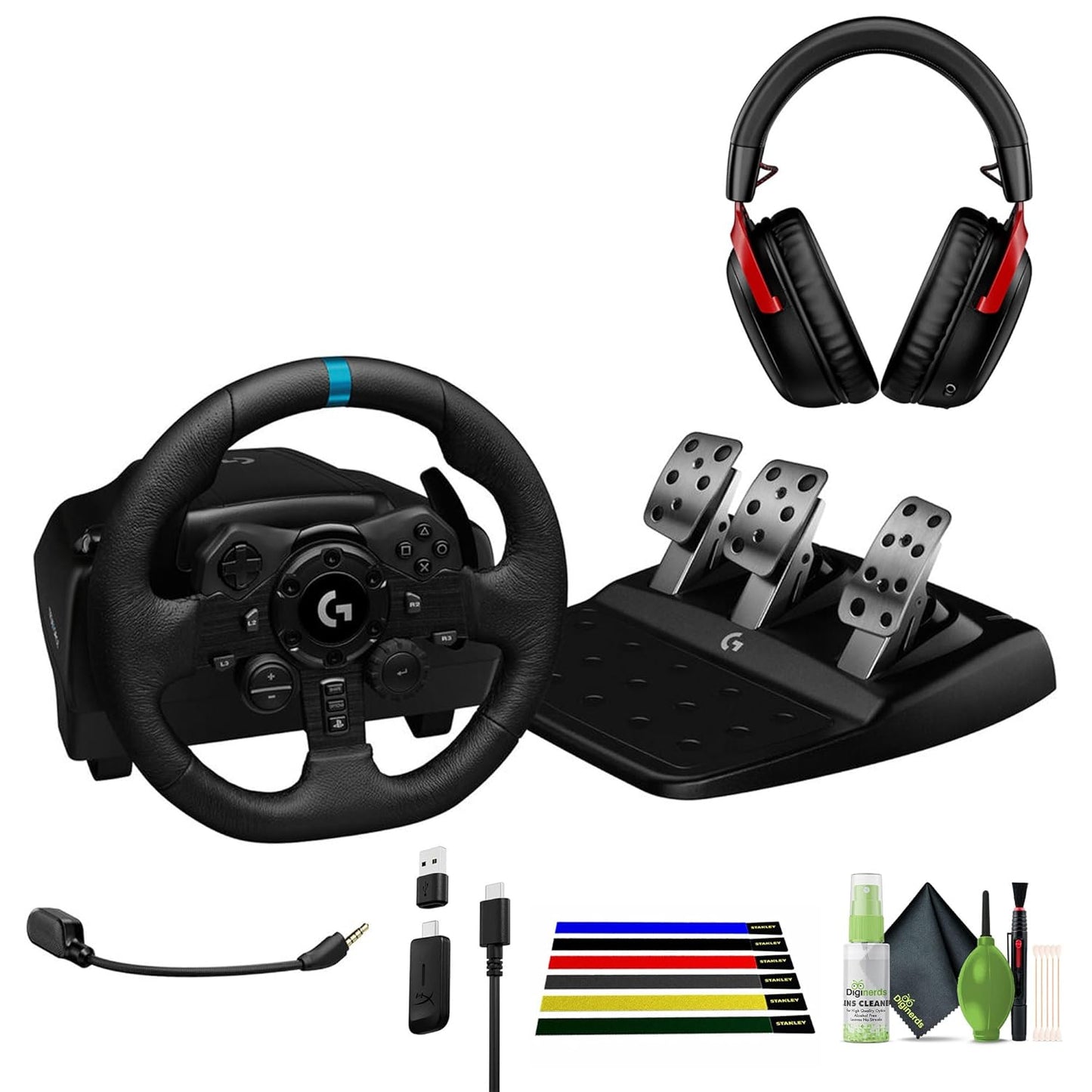 Logitech G923 Racing Wheel & HyperX Cloud III Headset Bundle