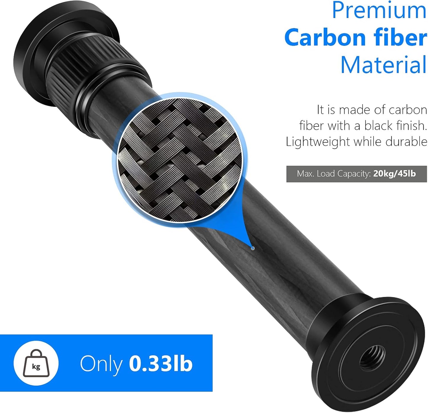 Neewer 10098021 Carbon Fiber Tripod Extension Tube