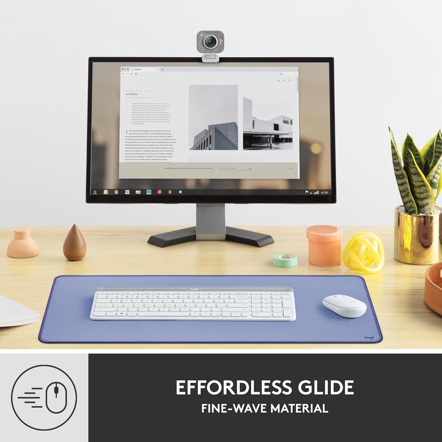 Logitech 956-000148 Lilac Desk Mat - Studio Series