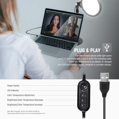 Neewer R06 7" Desktop Selfie Ring Light Kit