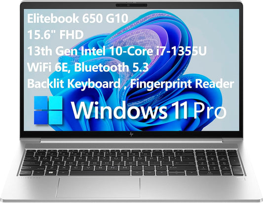 HP 650 G10 Elitebook 15.6" i7-1355U 32GB 1TB SSD Win 11 Pro Laptop
